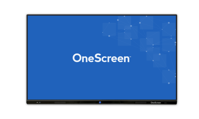 OneScreen logo on tv